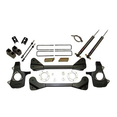 Lift Kit Suspension for 2007-2012 Chevrolet Silverado 1500 4WD 4-4'' Lift Front and Rear