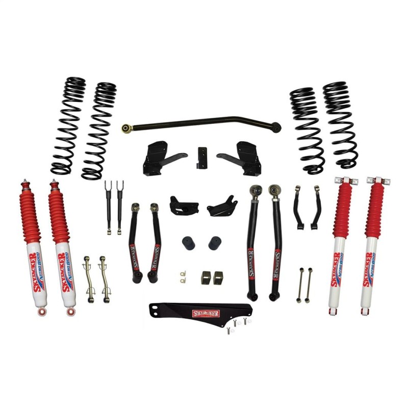 Lift Kit Suspension for 2007-2018 Jeep Wrangler JK 2WD/4WD 4-4'' Lift Front and Rear, Front, Rear