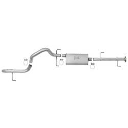 Exhaust System Kit for 2007-2014 Toyota FJ Cruiser Rear