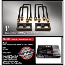 Leaf Spring Block Kit for 2011-2023 GMC Sierra 2500 HD 2WD/4WD 1-1'' Lift Rear