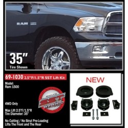 Lift Kit Suspension for 2011-2012 Ram 1500 4WD 1.5-1.5'' Lift Front and Rear, Front, Rear