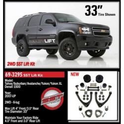 Lift Kit Suspension for 2007-2014 Chevrolet Suburban 1500 2WD 3-3'' Lift Front and Rear, Rear