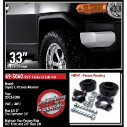 Lift Kit Suspension for 2007-2014 Toyota FJ Cruiser 2-2'' Lift Front and Rear, Rear