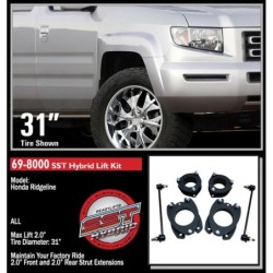 Lift Kit Suspension for 2006-2010 Honda Ridgeline 2-2'' Lift Front and Rear, Front, Rear